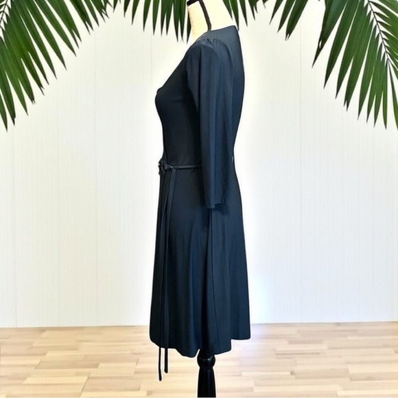 Express Dark Blue Wrap Dress - XS | Classic Style | Midi | Staple | Timeless - Picture 4 of 11